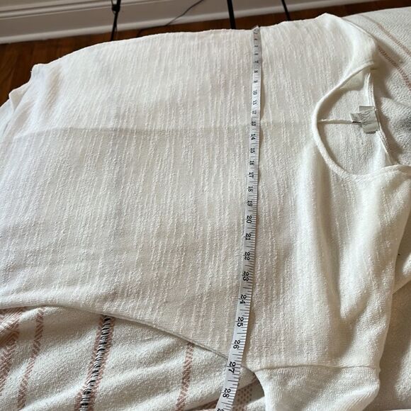 Oak‎ & Fort Linen Like White Blouse Size Medium - Picture 6 of 7